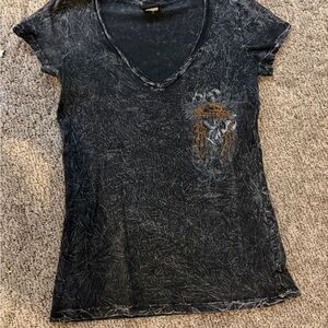 Women's Black Harley Davidson V-Neck Top